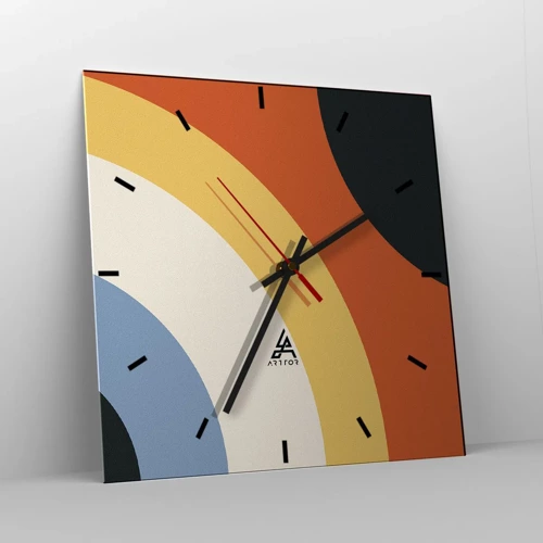 Orologio da parete - Orologio in Vetro - Verso di se - 40x40 cm