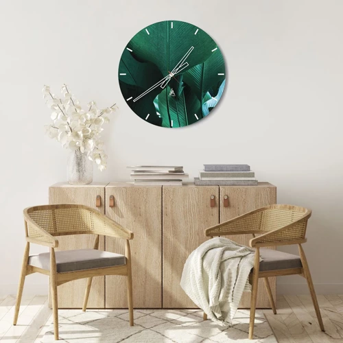 Orologio da parete - Orologio in Vetro - Verso la luce - 30x30 cm