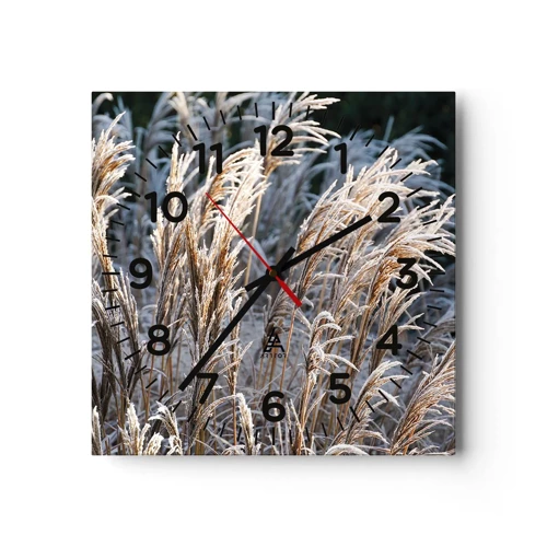 Orologio da parete - Orologio in Vetro - Vestite di brina - 30x30 cm