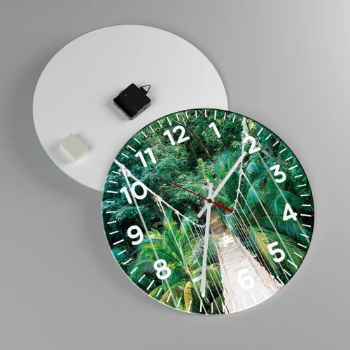 Orologio da parete - Orologio in Vetro - Welcome to the jungle! - 40x40 cm