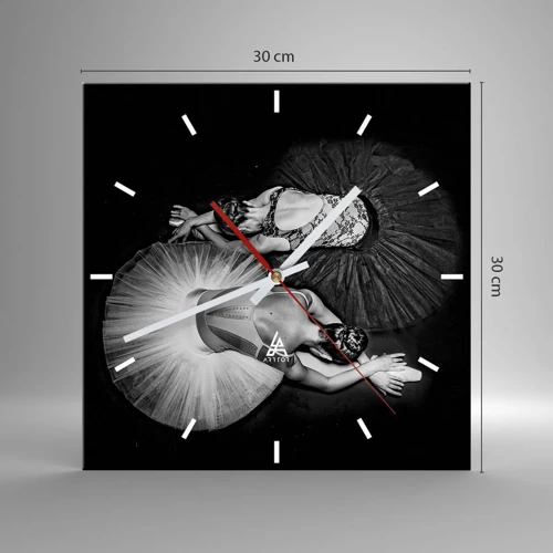 Orologio da parete - Orologio in Vetro - Yin e yang -  equilibrio ideale - 30x30 cm