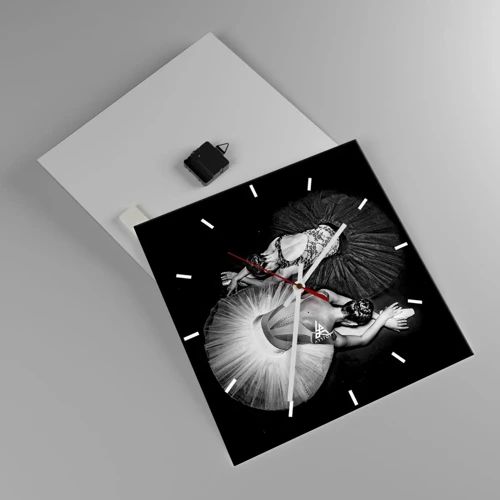 Orologio da parete - Orologio in Vetro - Yin e yang -  equilibrio ideale - 40x40 cm