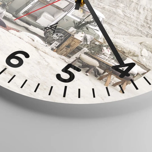 Orologio da parete - Orologio in Vetro - è tempo di viaggiare - 30x30 cm