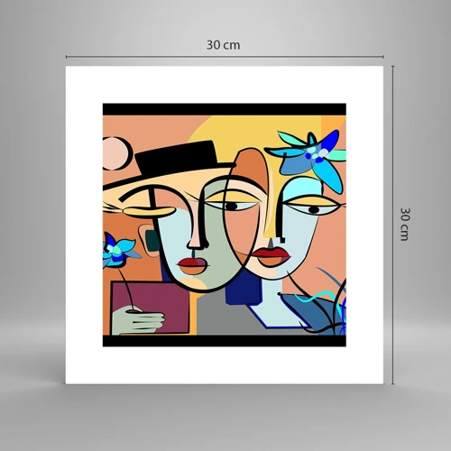 Poster - Appuntamento in stile Picasso - 30x30 cm