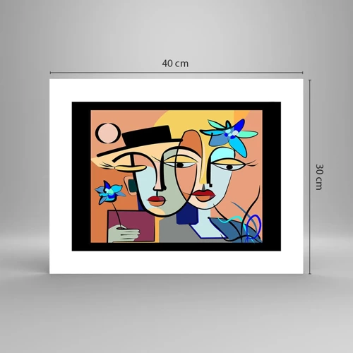 Poster - Appuntamento in stile Picasso - 40x30 cm