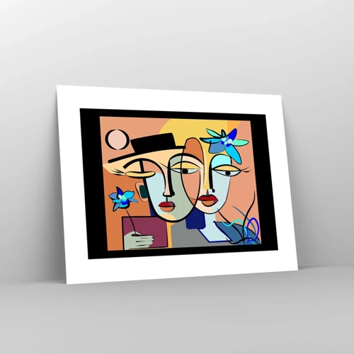 Poster - Appuntamento in stile Picasso - 40x30 cm