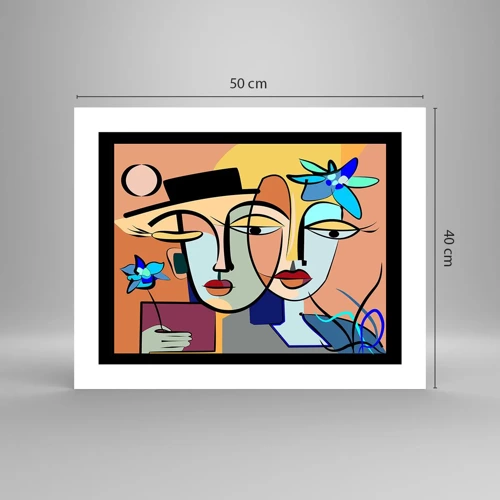 Poster - Appuntamento in stile Picasso - 50x40 cm