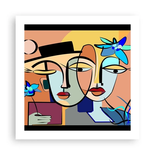 Poster - Appuntamento in stile Picasso - 50x50 cm