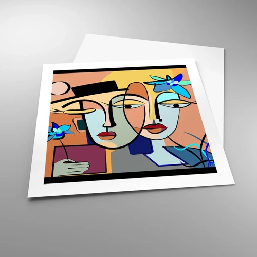 Poster - Appuntamento in stile Picasso - 50x50 cm