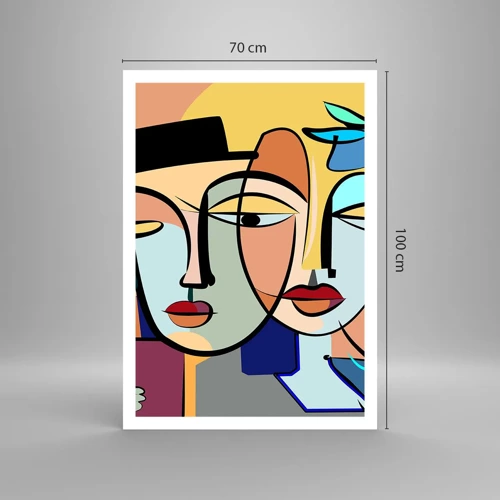 Poster - Appuntamento in stile Picasso - 70x100 cm