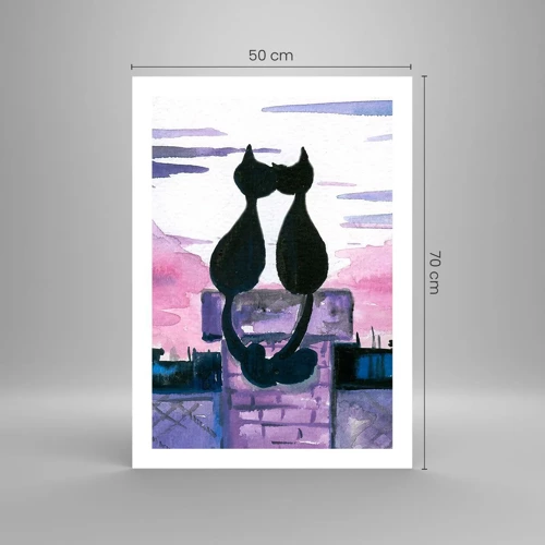 Poster - Appuntamento sotto la luna - 50x70 cm