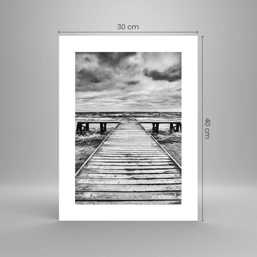 Poster - Aspetto che il vento le scacci via... - 30x40 cm