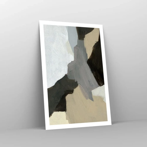 Poster - Astrazione: il crocevia del grigio - 61x91 cm