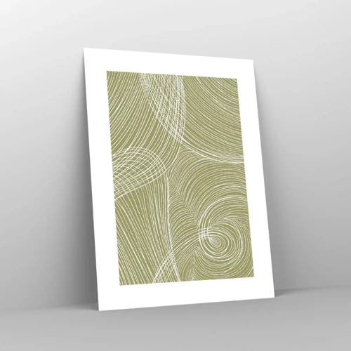 Poster - Astrazione intricata in bianco - 30x40 cm