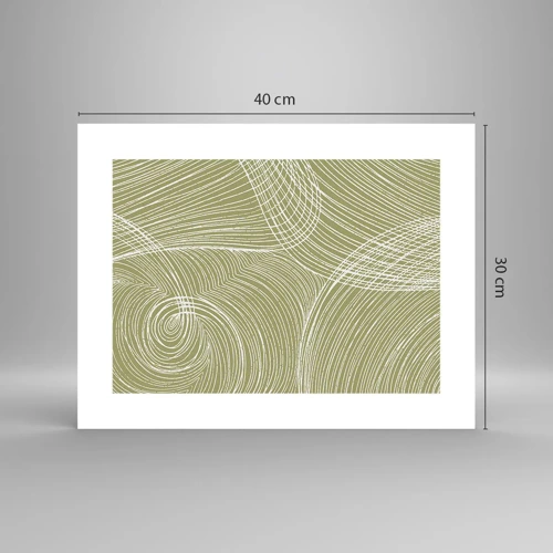 Poster - Astrazione intricata in bianco - 40x30 cm