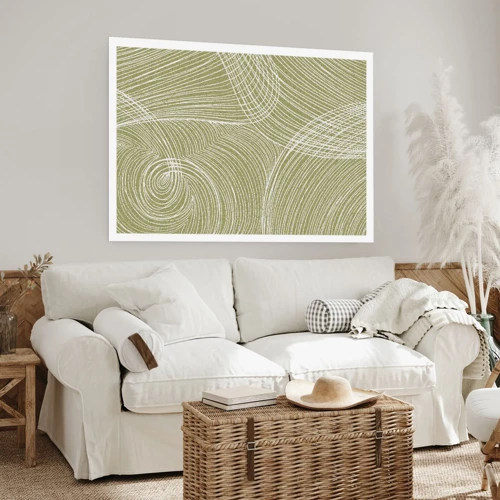 Poster - Astrazione intricata in bianco - 40x30 cm