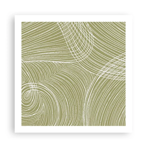 Poster - Astrazione intricata in bianco - 60x60 cm