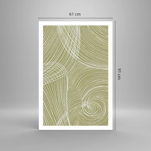 Poster - Astrazione intricata in bianco - 61x91 cm