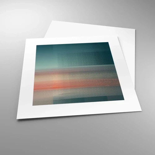 Poster - Astrazione: onde di luce - 30x30 cm