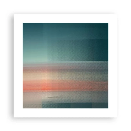 Poster - Astrazione: onde di luce - 40x40 cm