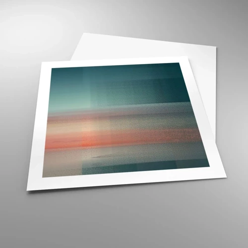 Poster - Astrazione: onde di luce - 50x50 cm