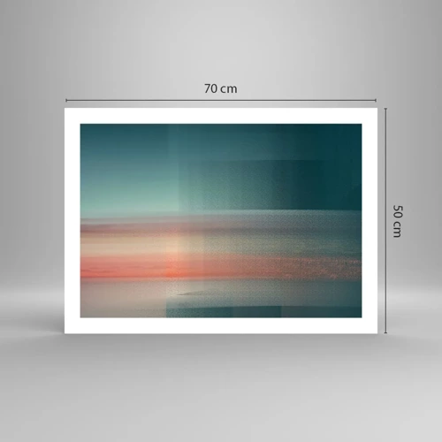 Poster - Astrazione: onde di luce - 70x50 cm