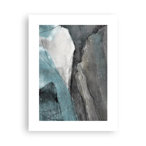 Poster - Astrazione: rocce e ghiaccio - 30x40 cm