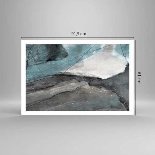 Poster - Astrazione: rocce e ghiaccio - 91x61 cm