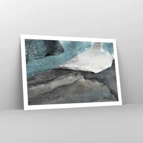 Poster - Astrazione: rocce e ghiaccio - 91x61 cm