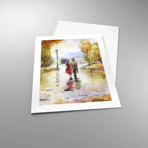 Poster - Autunno romantico nel parco - 40x50 cm