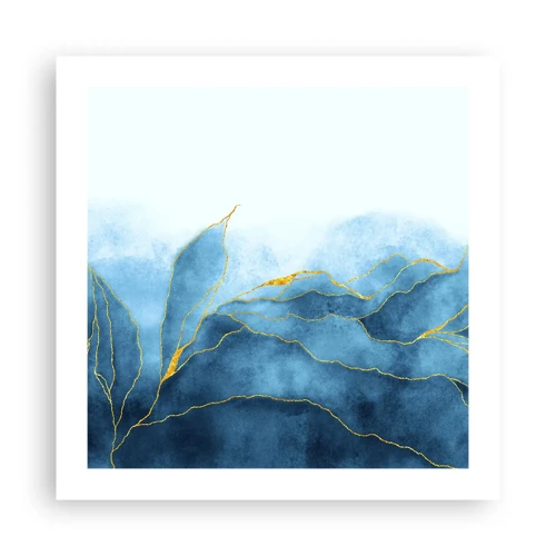 Poster - Blu nell'oro - 50x50 cm