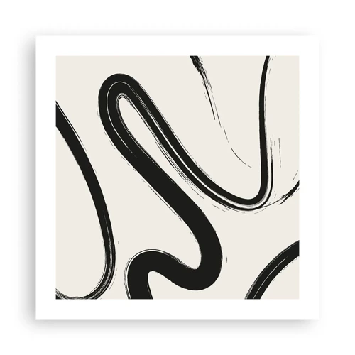 Poster - Capriccio bianco e nero - 50x50 cm