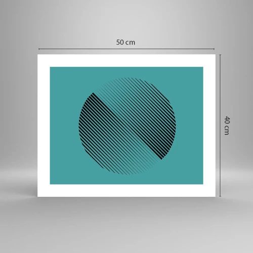 Poster - Cerchio: variazione geometrica - 50x40 cm