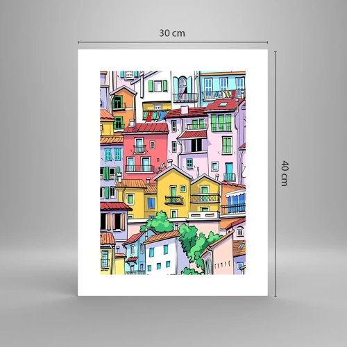 Poster - Città allegra - 30x40 cm