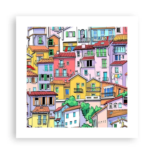 Poster - Città allegra - 40x40 cm