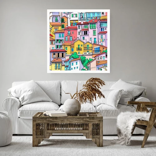 Poster - Città allegra - 40x40 cm