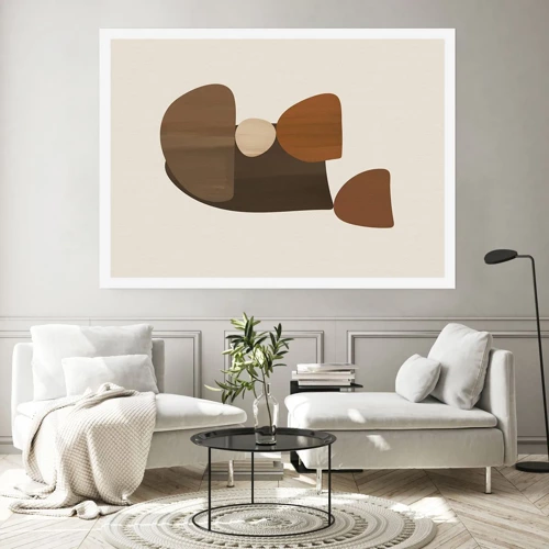 Poster - Composizione in marrone - 40x30 cm