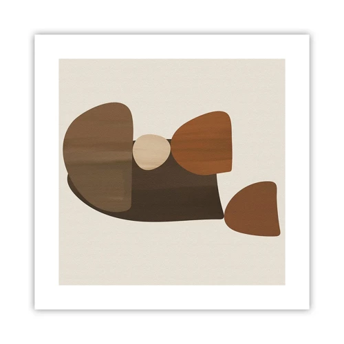 Poster - Composizione in marrone - 40x40 cm