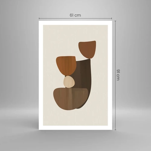 Poster - Composizione in marrone - 61x91 cm