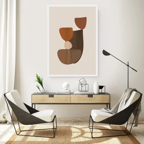 Poster - Composizione in marrone - 70x100 cm