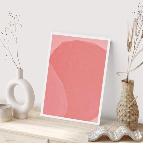 Poster - Composizione organica in rosa - 30x40 cm