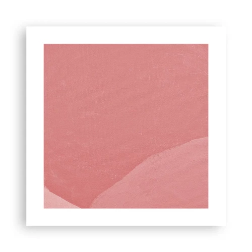 Poster - Composizione organica in rosa - 40x40 cm