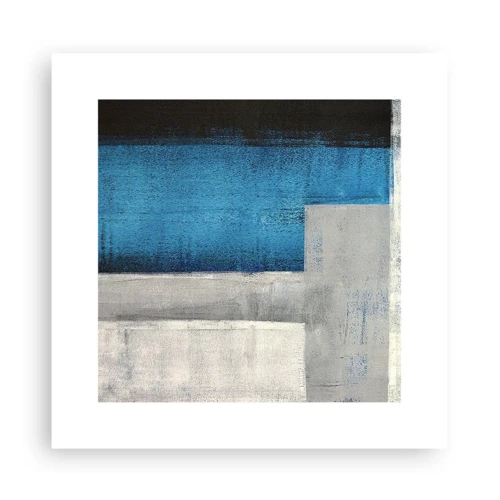 Poster - Composizione poetica in grigio e blu - 30x30 cm