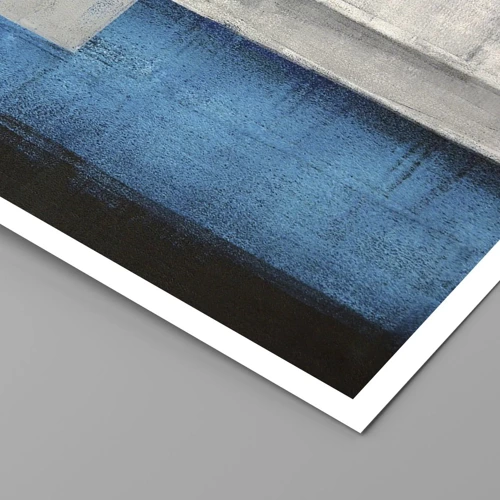 Poster - Composizione poetica in grigio e blu - 40x30 cm