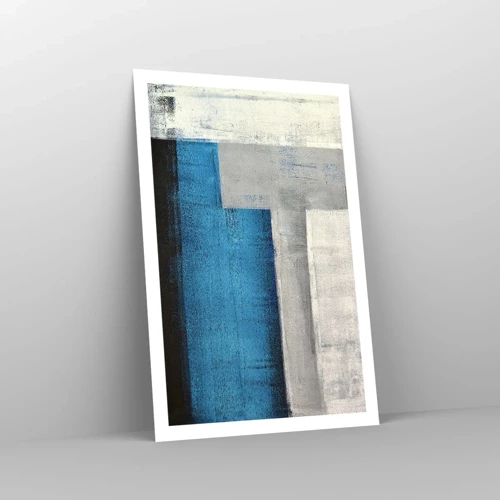 Poster - Composizione poetica in grigio e blu - 61x91 cm