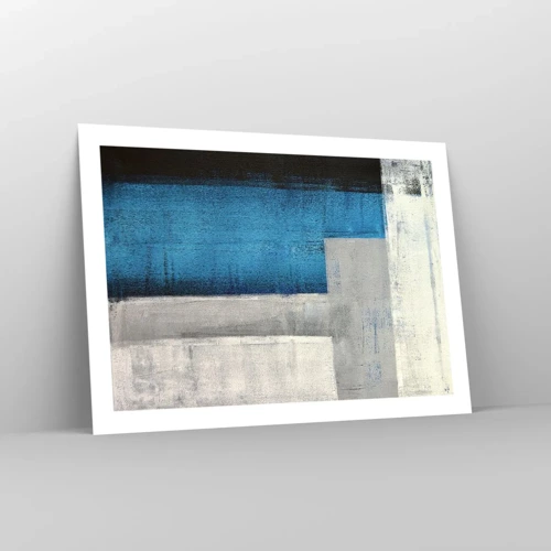 Poster - Composizione poetica in grigio e blu - 70x50 cm