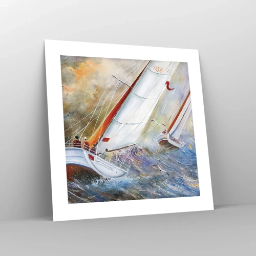 Poster - Correndo sulle onde - 40x40 cm