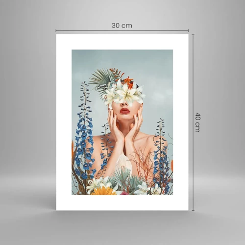Poster - Donna - fiore - 30x40 cm