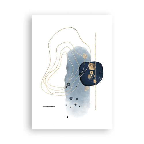 Poster - Fantasia blu e oro - 70x100 cm