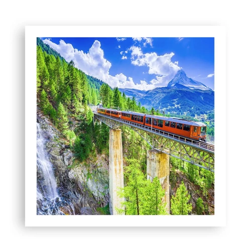 Poster - Ferrovia alpina - 60x60 cm
